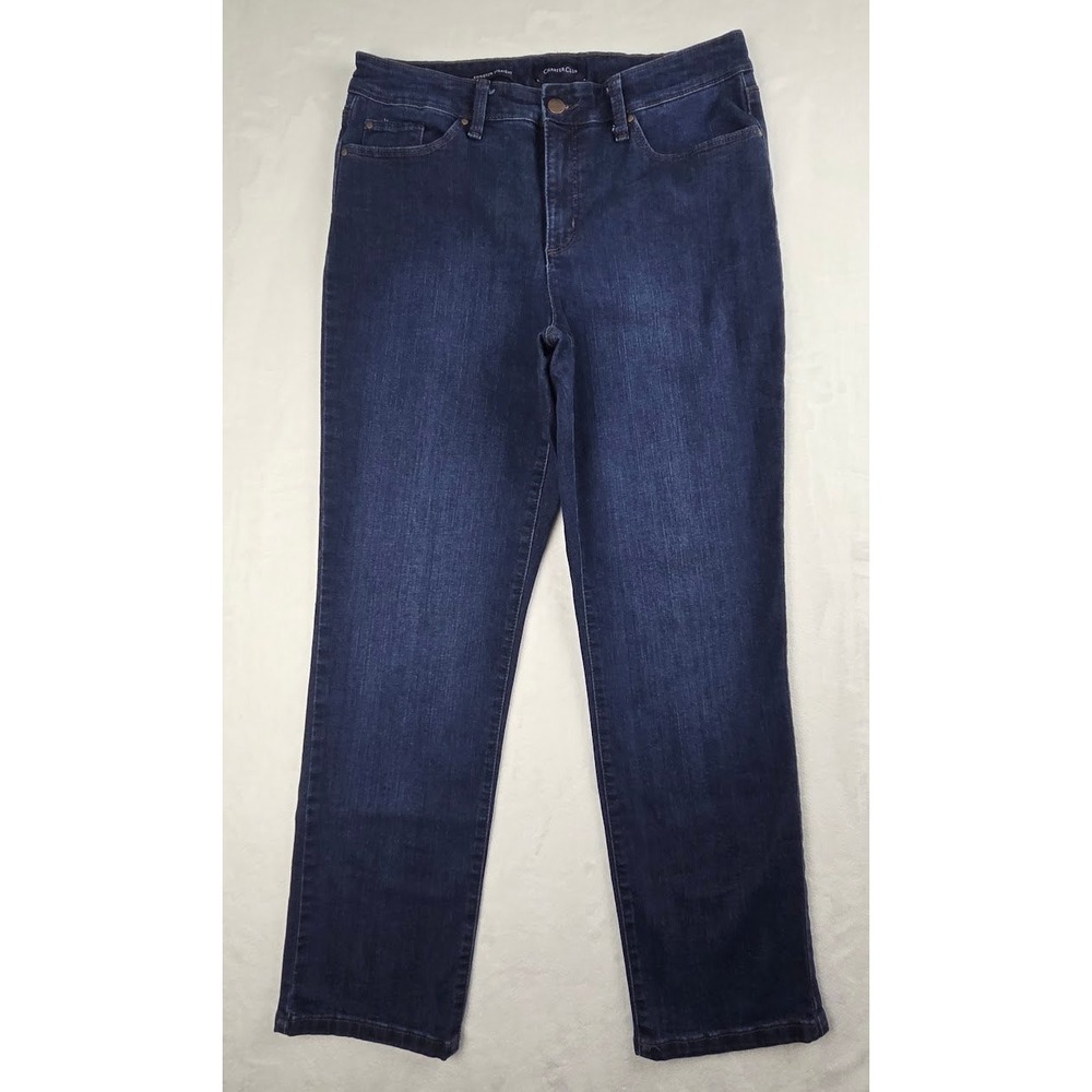 Charter Club Jeans Womens 8P Blue Straight Leg Lexington Denim Excellent